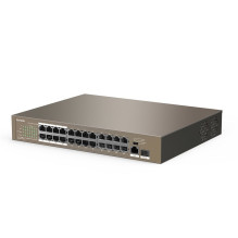 Tenda TEF1126P-24-250W network switch Unmanaged Fast Ethernet (10 / 100) Power over Ethernet (PoE) Grey