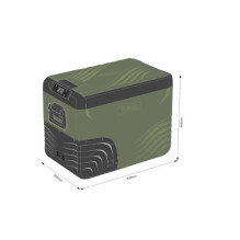 Yolco KX40 GREEN portable compressor refrigerator