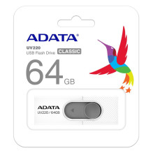 MEMORY DRIVE FLASH USB2 64GB / WHITE AUV220-64G-RWHGY ADATA