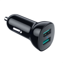 Car charger Choetech C0051 2xUSB-A 36W black