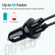 Car charger Choetech C0051 2xUSB-A 36W black