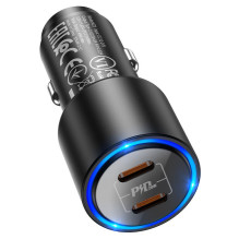 Car charger Hoco NZ3 2xType-C PD / QC 3.0 black