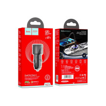 Car charger Hoco NZ3 2xType-C PD / QC 3.0 black