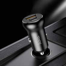 Car charger Hoco NZ5 PD30W+QC3.0 Type-C / USB-A black