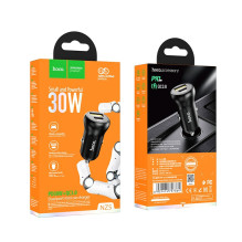 Car charger Hoco NZ5 PD30W+QC3.0 Type-C / USB-A black