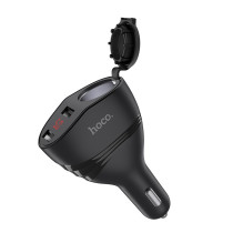 Car charger Hoco Z34 with 2 USB connections (3.1A) with LED screen black