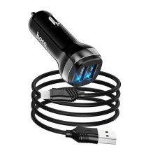 Car charger Hoco Z40 Superior Dual Port + MicroUSB black