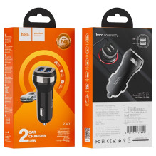 Car charger Hoco Z40 Superior Dual Port black