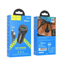 Car charger Hoco Z49A QC3.0 18W + MicroUSB black