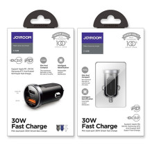 Car charger Joyroom C-A08 USB / Type-C 30W white