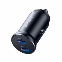 Automobilinis įkroviklis Joyroom CCN06 2xUSB-C 30W juodas