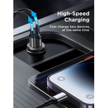 Car charger Joyroom CCN06 2xUSB-C 30W black