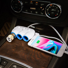 Car charger-plug Hoco C1 with 2 USB connectors and three (3.1A) connectors