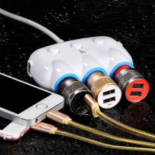 Car charger-plug Hoco C1 with 2 USB connectors and three (3.1A) connectors