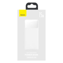 External battery Power Bank Baseus Bipow 15W 20000mAh + MicroUSB 0.25m white PPBD050102