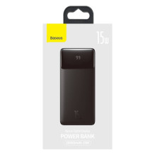 External battery Power Bank Baseus Bipow Type-C PD+2xQuick Charge 3.0 15W 20000mAh with screen black PPBD050101