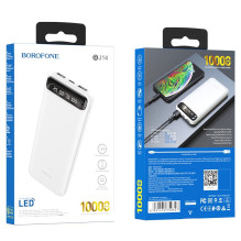 External battery Power Bank Borofone BJ14 Type-C microUSB 2*USB (2A) 10000mAh white