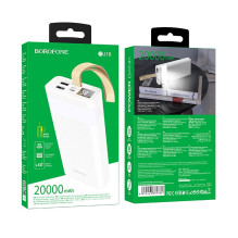 Išorinė baterija Power Bank Borofone BJ18 2xUSB 20000mAh balta