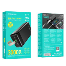 Išorinė baterija Power Bank Borofone BJ19B PD20W+QC3.0 30000mAh juoda