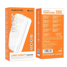 Išorinė baterija Power Bank Borofone BJ27B 2xUSB 30000mAh balta