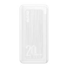 External battery Power Bank Dudao K12PQ+ PD 20W QC 3.0 2xUSB-A / Type-C 20000mAh white