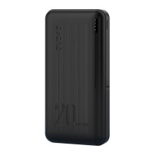 Išorinė baterija Power Bank Dudao K12PQ+ PD 20W QC 3.0 2xUSB-A / Type-C 20000mAh juodas