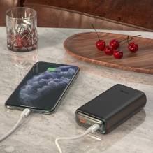 Išorinė baterija Power Bank Hoco Q1A Type-C PD 20W+Quick Charge 3.0 (3.0A) 20000mAh juodas