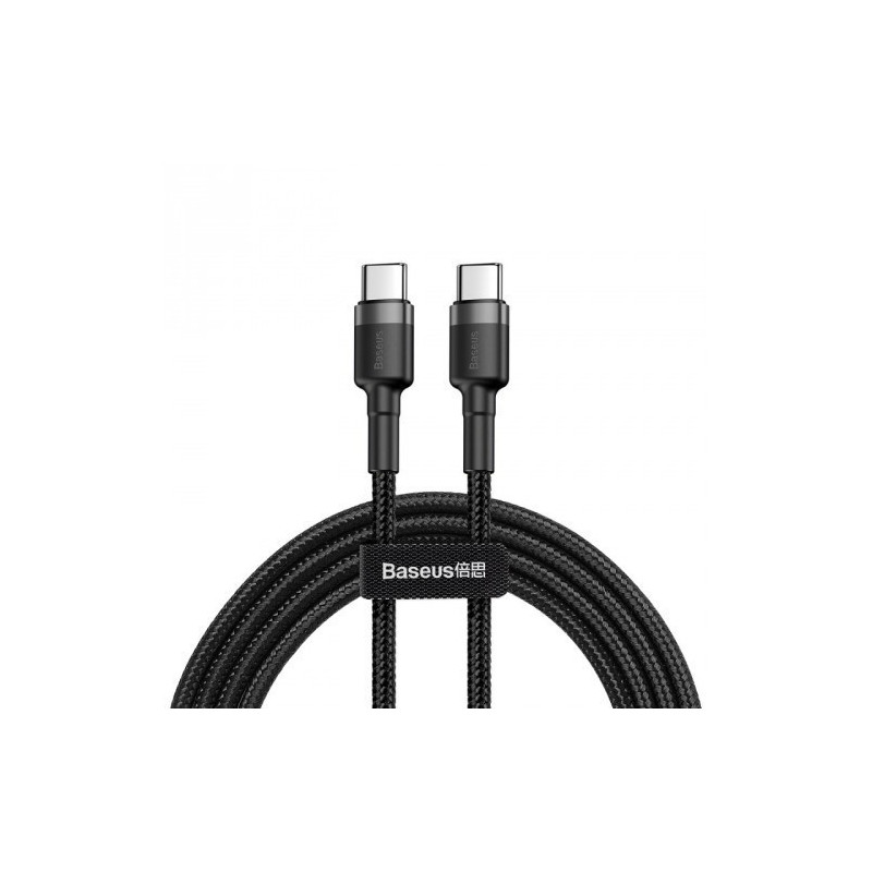 Cable Baseus Cafule PD Type-C to Type-C 3.0A 60W gray-black 1.0m CATKLF-GG1