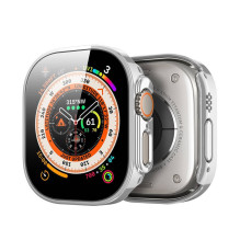 LCD apsauginis stikliukas / dėklas Dux Ducis Hamo Apple Watch Ultra 49mm sidabrinis