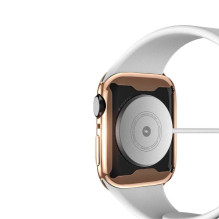 LCD apsauginis stikliukas / dėklas Dux Ducis Samo Apple Watch 40mm rožinis