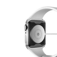 LCD apsauginis stikliukas / dėklas Dux Ducis Samo Apple Watch 40mm sidabrinis