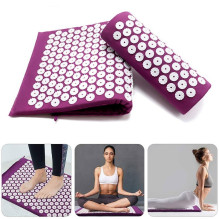 Massage acupressure mat with cushion MM-001 burgundy