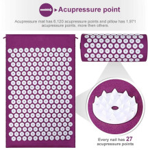 Massage acupressure mat with cushion MM-001 burgundy