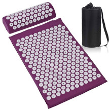 Massage acupressure mat with cushion MM-001 burgundy