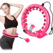 Massaging gymnastic hoop Smart Hula Hoop HHP002 pink