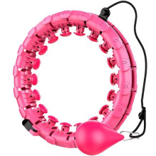 Massaging gymnastic hoop Smart Hula Hoop HHP002 pink