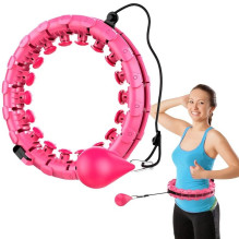 Massaging gymnastic hoop Smart Hula Hoop HHP002 pink