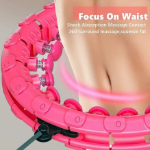 Massaging gymnastic hoop Smart Hula Hoop HHP002 pink