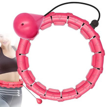 Massaging gymnastic hoop Smart Hula Hoop HHP007 pink