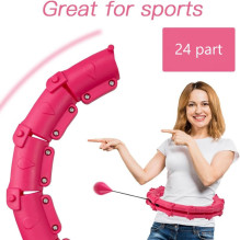 Massaging gymnastic hoop Smart Hula Hoop HHP007 pink