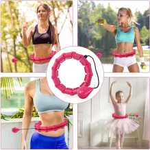 Massaging gymnastic hoop Smart Hula Hoop HHP007 pink