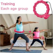 Massaging gymnastic hoop Smart Hula Hoop HHP007 pink