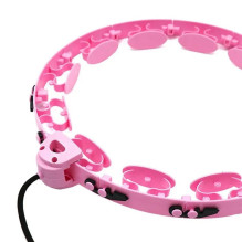 Massaging gymnastic hoop Smart Hula Hoop HHP008 pink