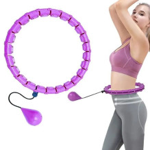 Masažuojantis gimnastikos lankas Smart Hula Hoop M1 violetinis