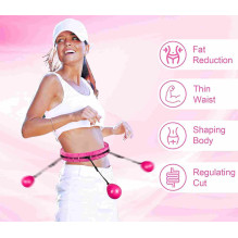 Massaging gymnastic hoop Smart Hula Hoop M2 pink