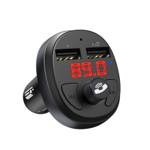 Transmiteris Hoco E41 Bluetooth MP3 grotuvas / FM bangų moduliatorius (laisvų rankų įranga, microSD, SD, 2xUSB, LCD, 3.1