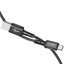 USB kabelis Acefast C1-04 USB-A to USB-C 1.2m juodas