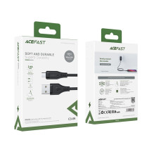 USB kabelis Acefast C3-09 USB-A to MicroUSB 1.2m juodas