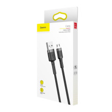 USB cable Baseus Cafule microUSB 1.0m 2.4A gray-black CAMKLF-BG1