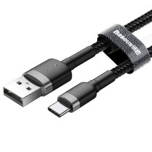 USB cable Baseus Cafule Type-C 1.0m 3.0A gray-black CATKLF-BG1